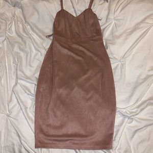 Pink Suede Dress